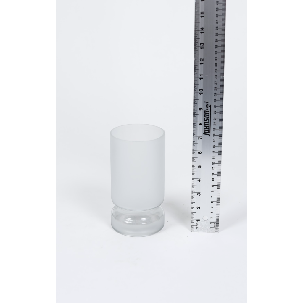 Frosted Glass Pedestal Vase